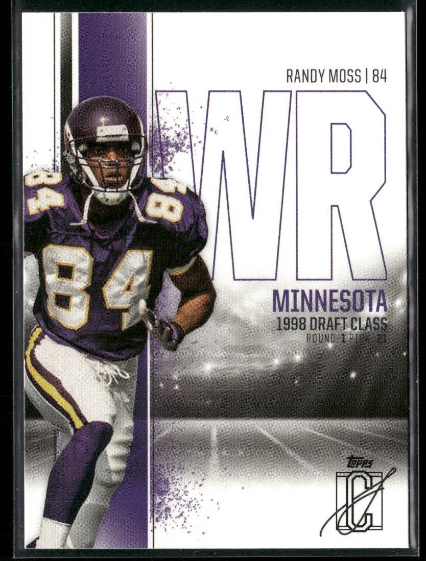 Randy Moss Player Lot Bundle 10 Different Football Cards RM001 Vikings Raiders back