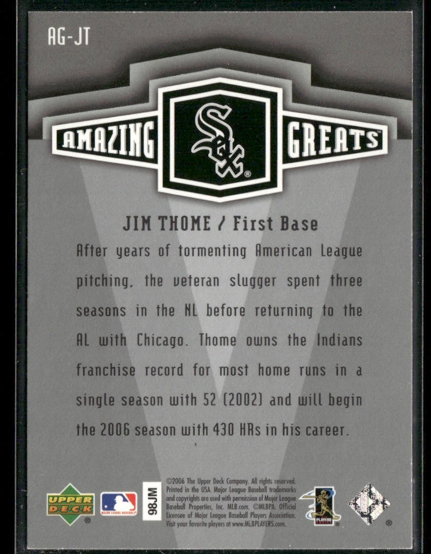Jim Thome Player Lot Bundle 10 Different Baseball Cards JT001 Indians 1 RC back
