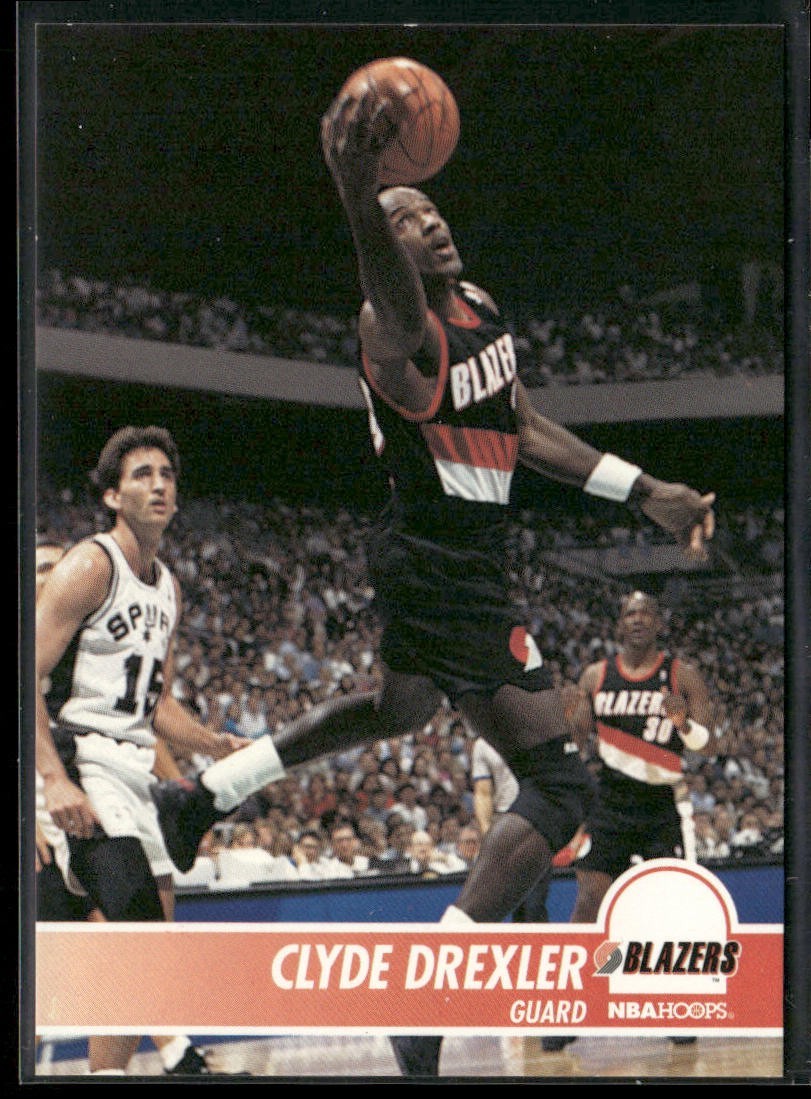 Clyde "The Glide" Drexler Player Lot Bundle 10 Basketball Cards CD002 Portland back