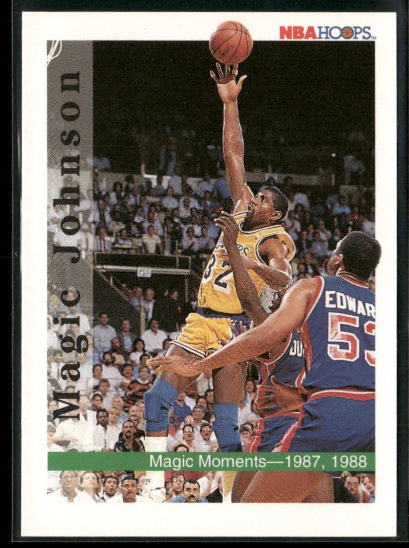 Magic Johnson Player Lot Bundle 10 Basketball Cards MJ003 Lakers back