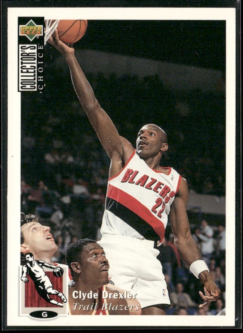 Clyde "The Glide" Drexler Player Lot Bundle 10 Basketball Cards CD004 Portland back