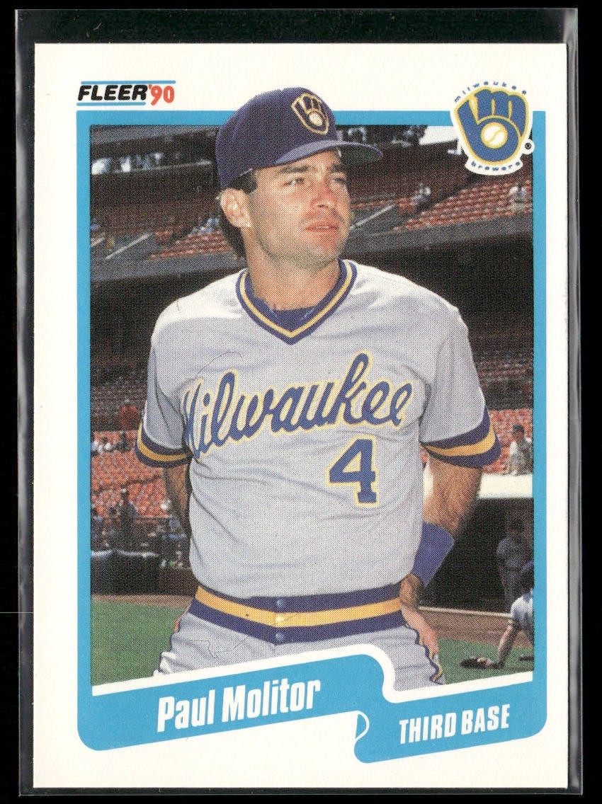 Paul Molitor Player Lot Bundle 10 Different Baseball Cards PM001 Brewers back