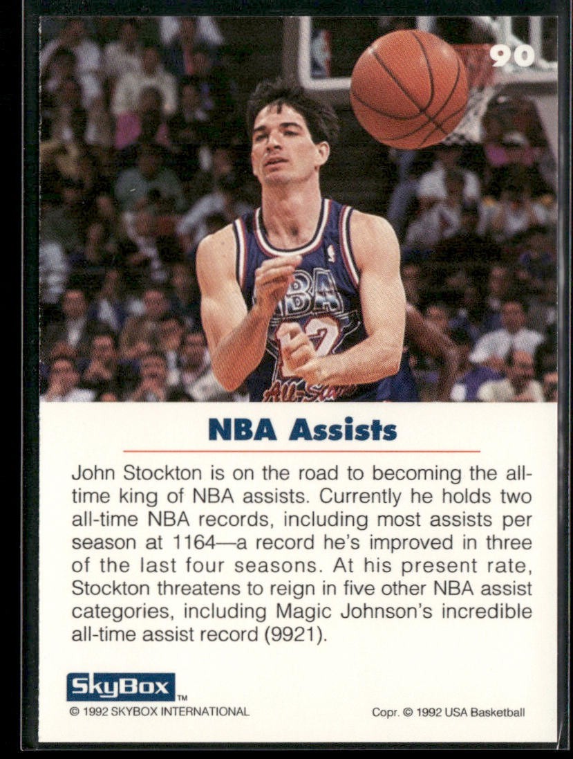 John Stockton Player Lot Bundle 10 Basketball Cards JS001 Utah Jazz back