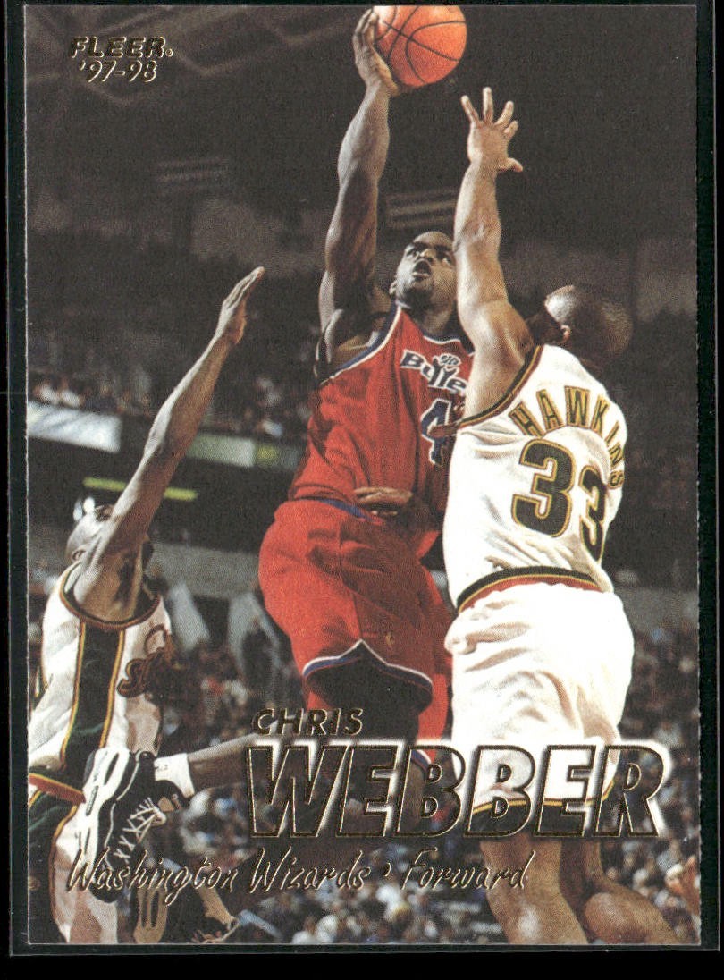 Chris Webber Player Lot Bundle 10 Basketball Cards CW002 Warriors 1 RC back