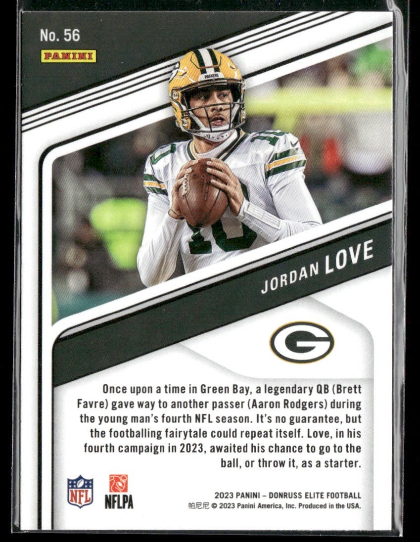 Jordan Love Player Lot Bundle 10 Different Football Cards JL001 Packers back