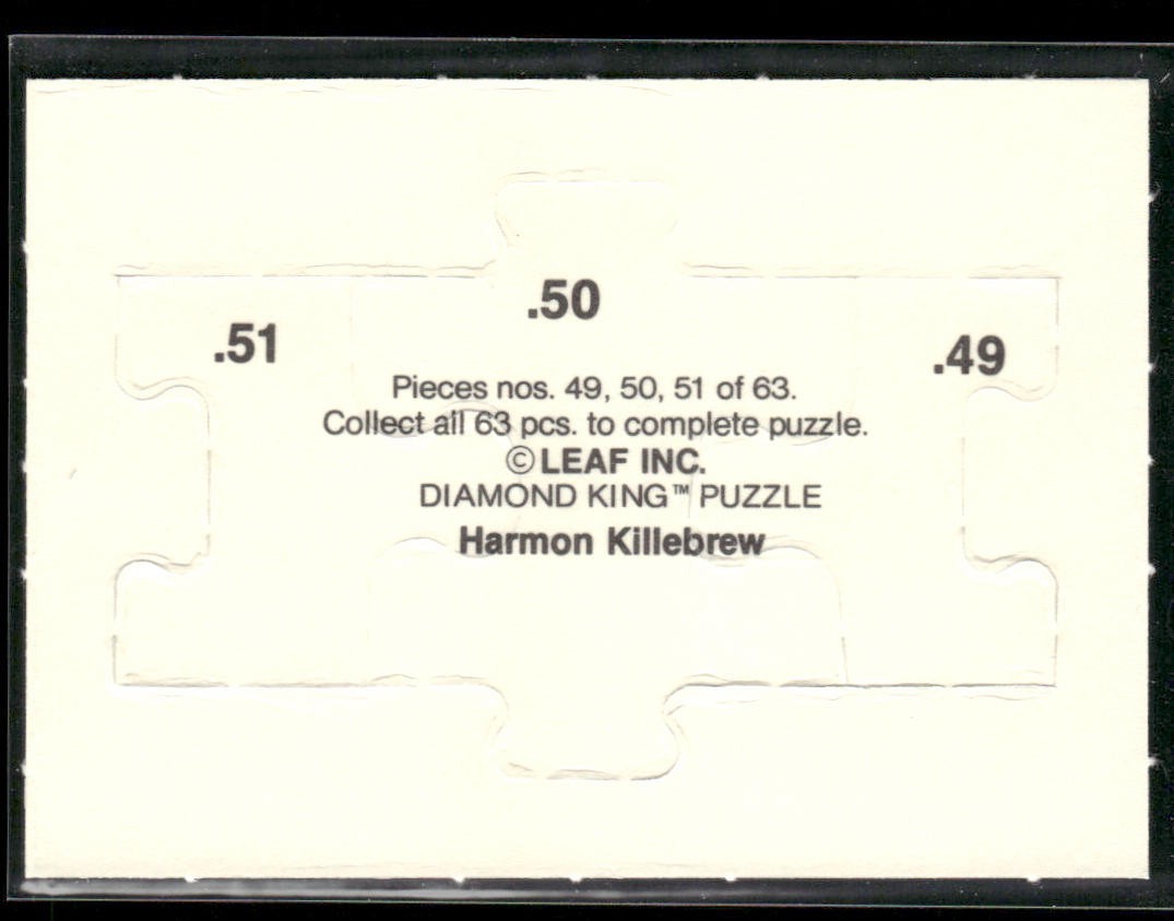 Puzzle Piece Lot Bundle 10 Different Baseball Cards P012 back