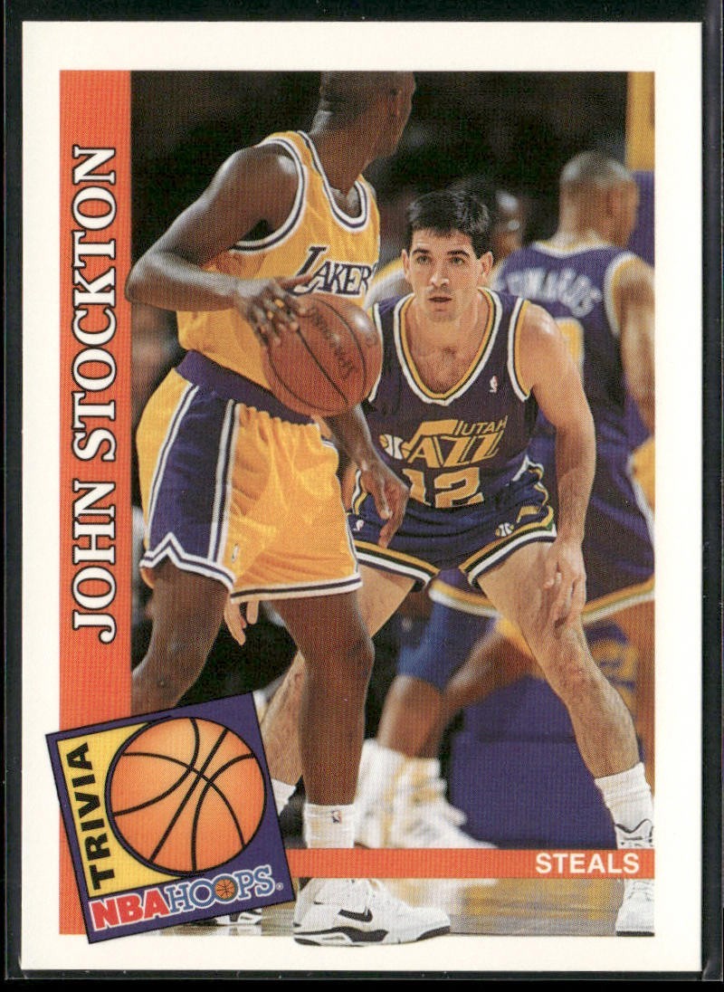 John Stockton Player Lot Bundle 10 Basketball Cards JS005 Utah Jazz back