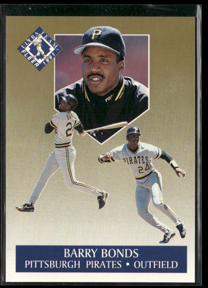 Barry Bonds Player Lot Bundle 10 Different Baseball Cards BB004 Giants Pirates back