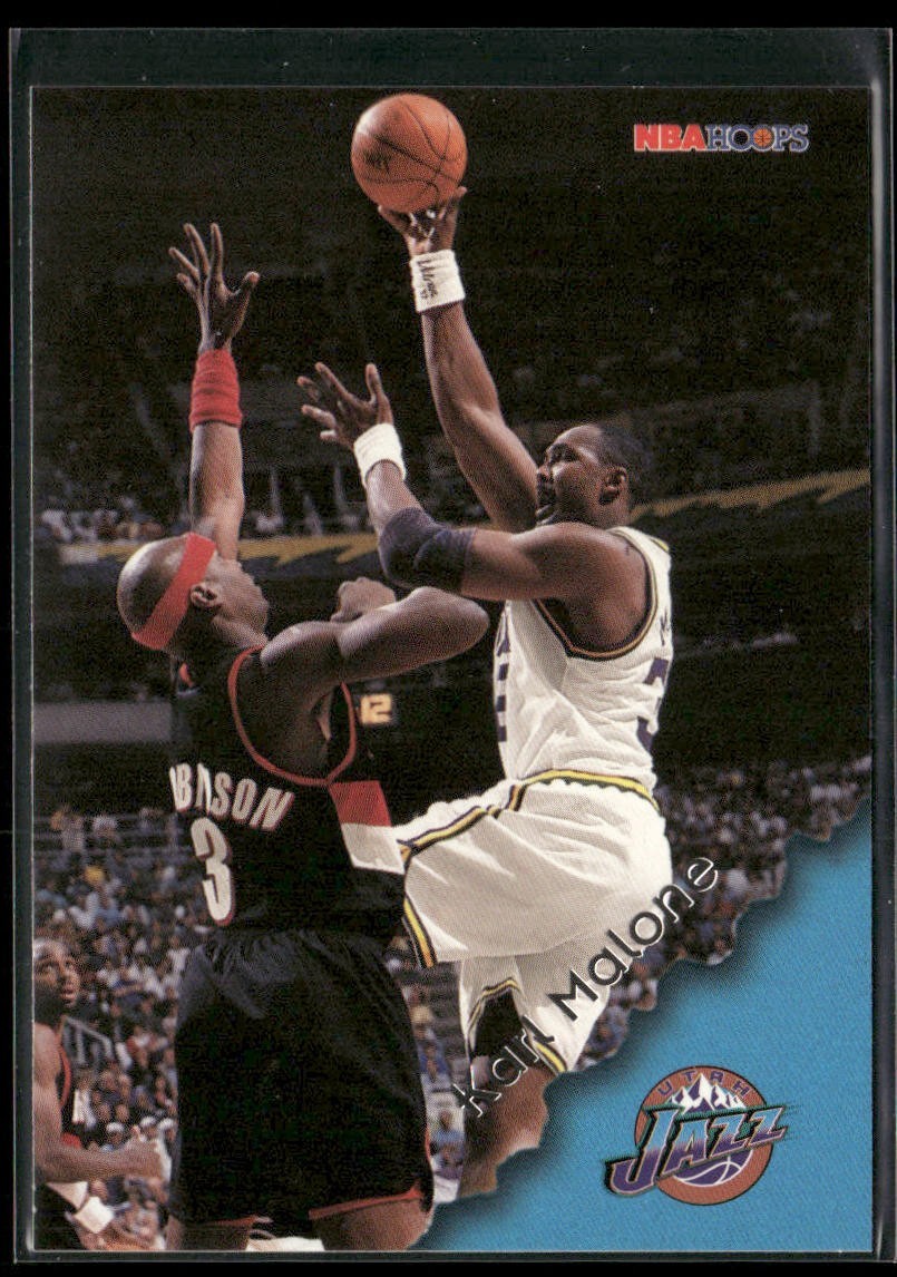 Karl Malone Player Lot Bundle 10 Basketball Cards KM004 Utah Jazz back