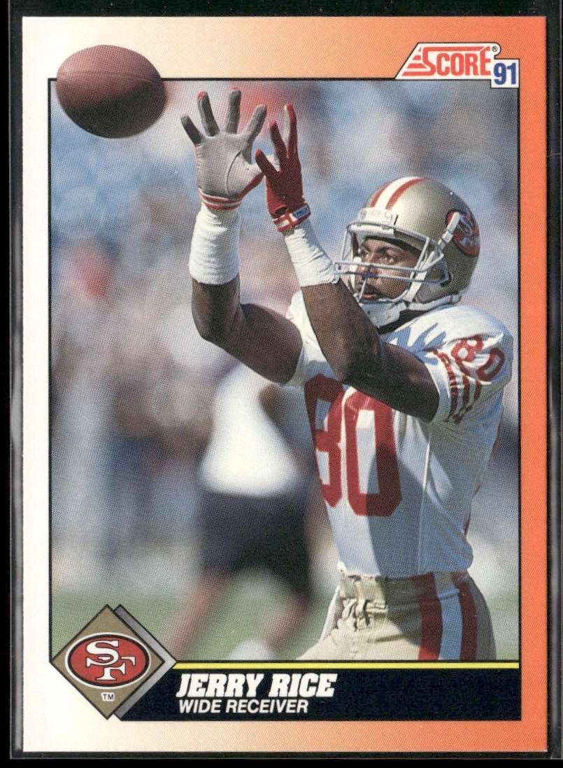 Jerry Rice Player Lot Bundle 10 Different Football Cards JR009 49ers back