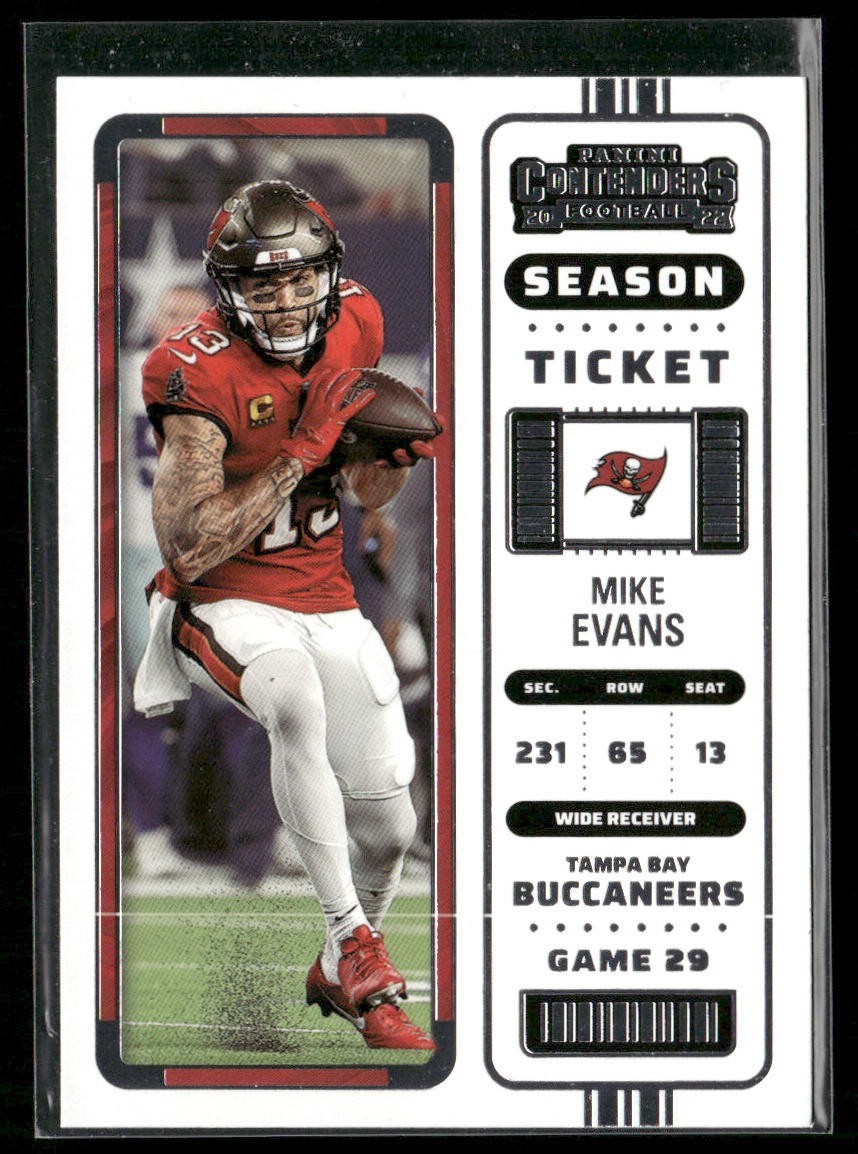 Mike Evans Player Lot Bundle 10 Different Football Cards ME002 Buccaneers back