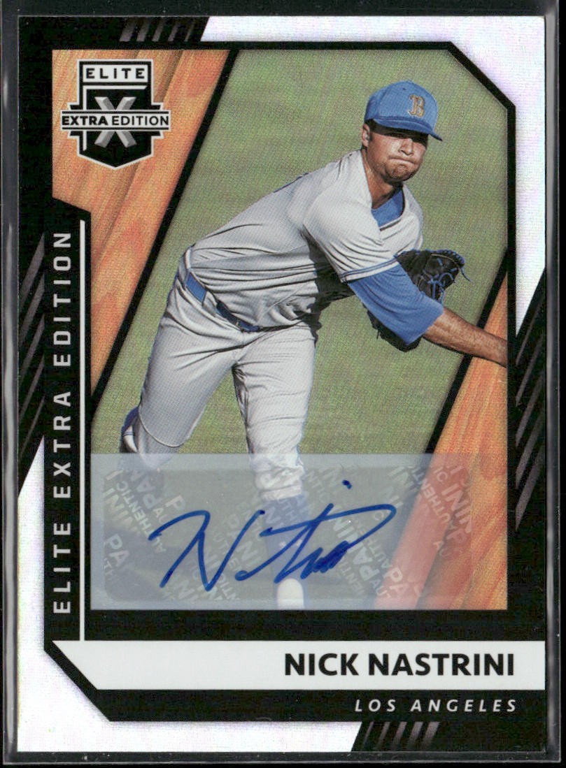 2021 Elite Extra Edition Nick Nastrini Signatures #131 Auto Dodgers White Sox front