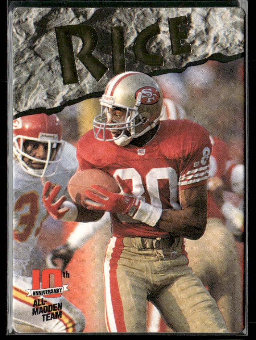 Jerry Rice Player Lot Bundle 10 Different Football Cards JR009 49ers back