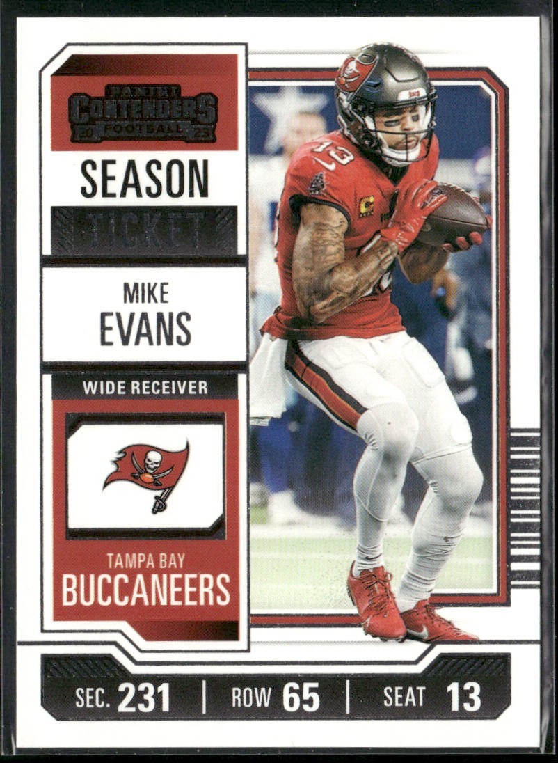 Mike Evans Player Lot Bundle 10 Different Football Cards ME002 Buccaneers back