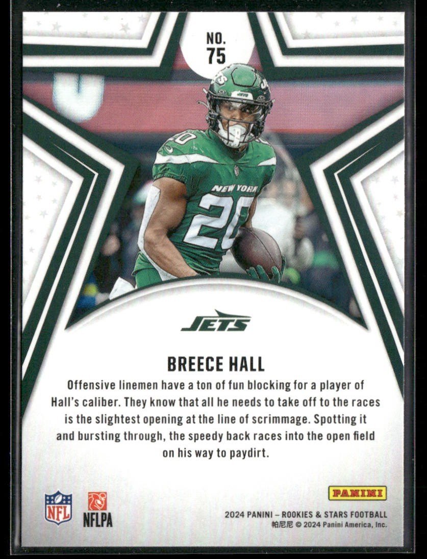 Breece Hall Player Lot Bundle 10 Different Football Cards BH001 Jets 4 RC back