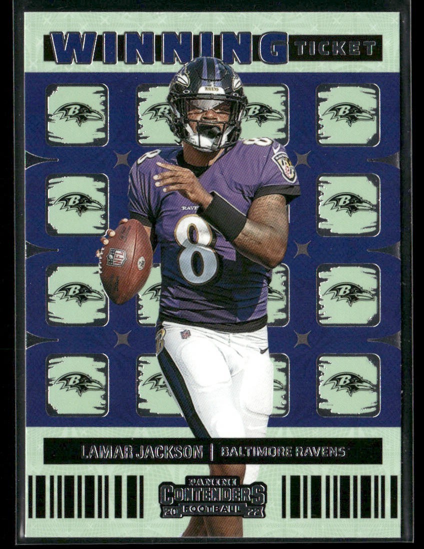 Lamar Jackson Player Lot Bundle 10 Different Football Cards LJ002 Ravens front