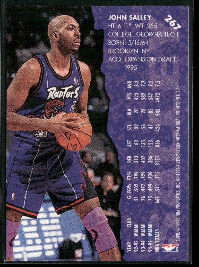 John Salley Player Lot Bundle 10 Basketball Cards JS004 Heat Pistons back