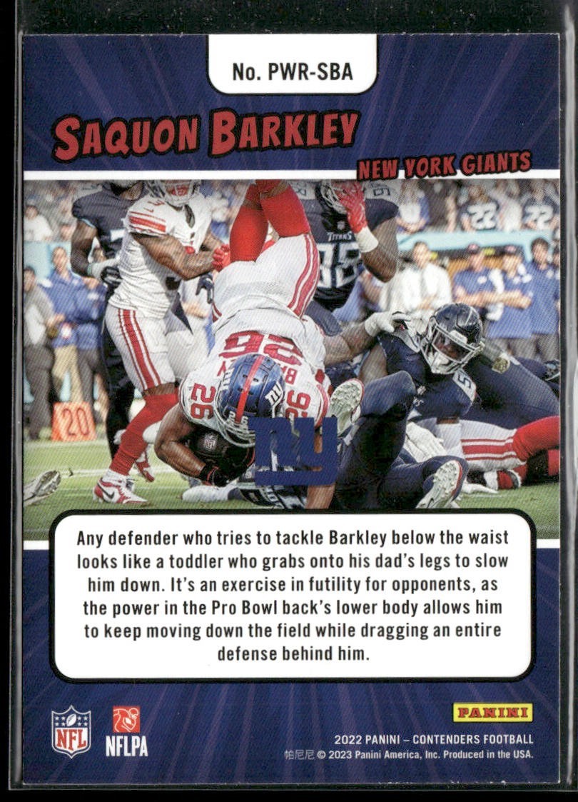 Saquon Barkley Player Lot Bundle 10 Different Football Cards SB003 Giants back