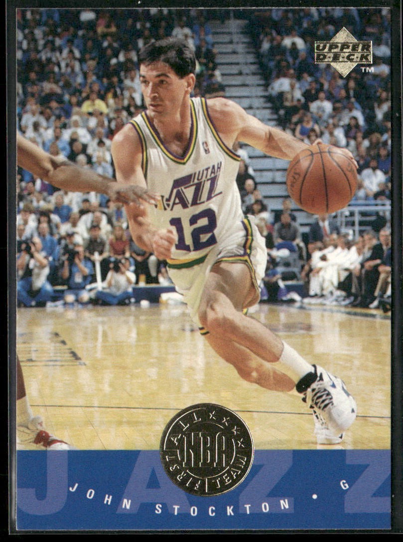 John Stockton Player Lot Bundle 10 Basketball Cards JS001 Utah Jazz back