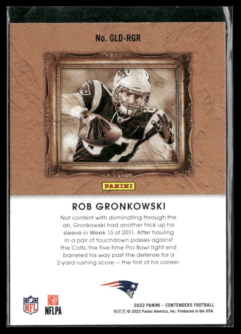 Rob Gronkowski Player Lot Bundle 10 Different Football Cards RG002 back