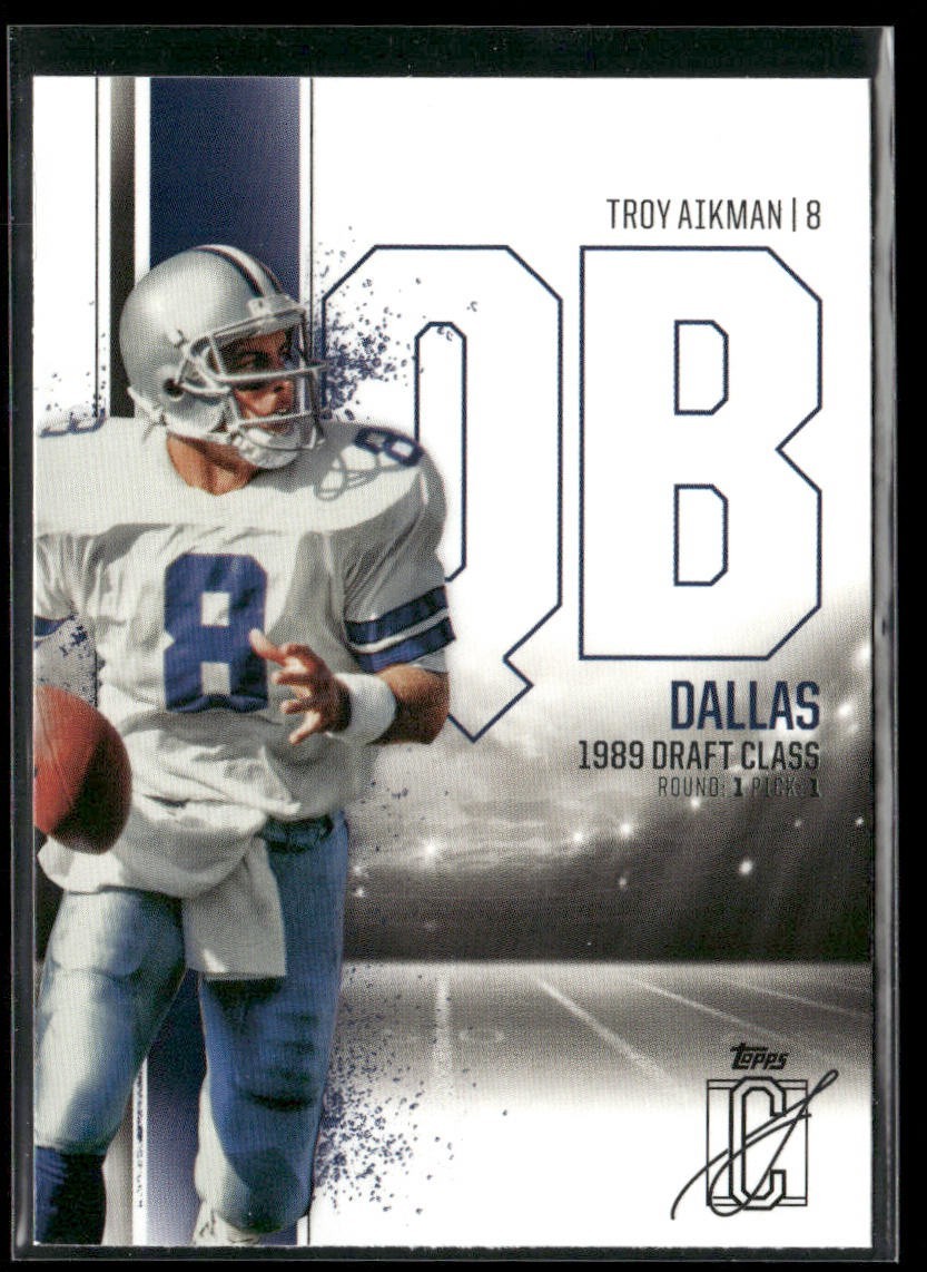 Troy Aikman Player Lot Bundle 10 Different Football Cards TA007 Cowboys back
