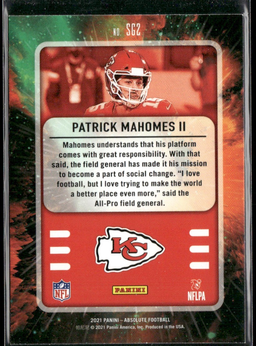 Patrick Mahomes II Player Lot Bundle 10 Different Football Cards PM001 Chiefs back