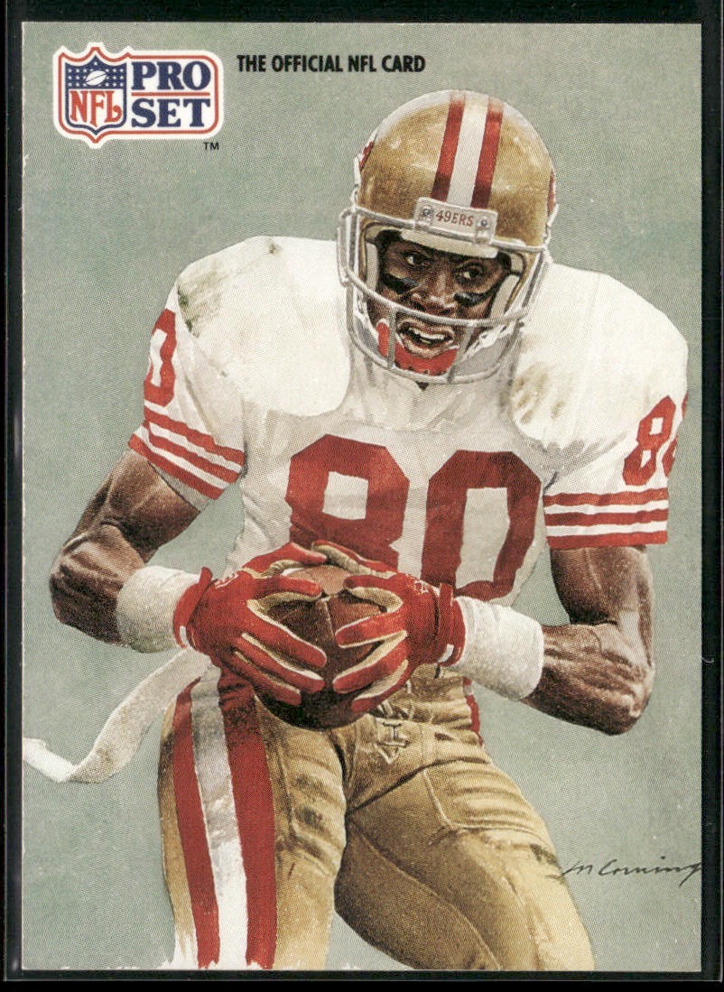 Jerry Rice Player Lot Bundle 10 Different Football Cards JR004 49ers back