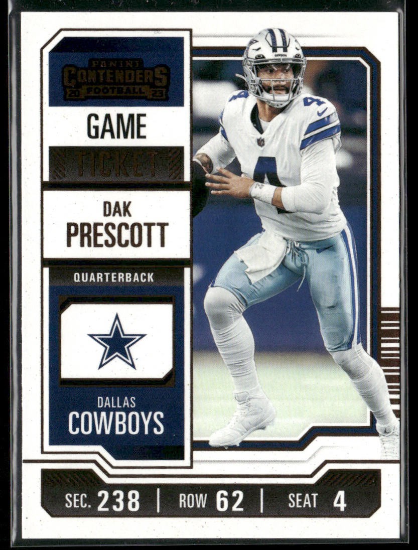 Dak Prescott Player Lot Bundle 10 Different Football Cards DP002 Cowboys back