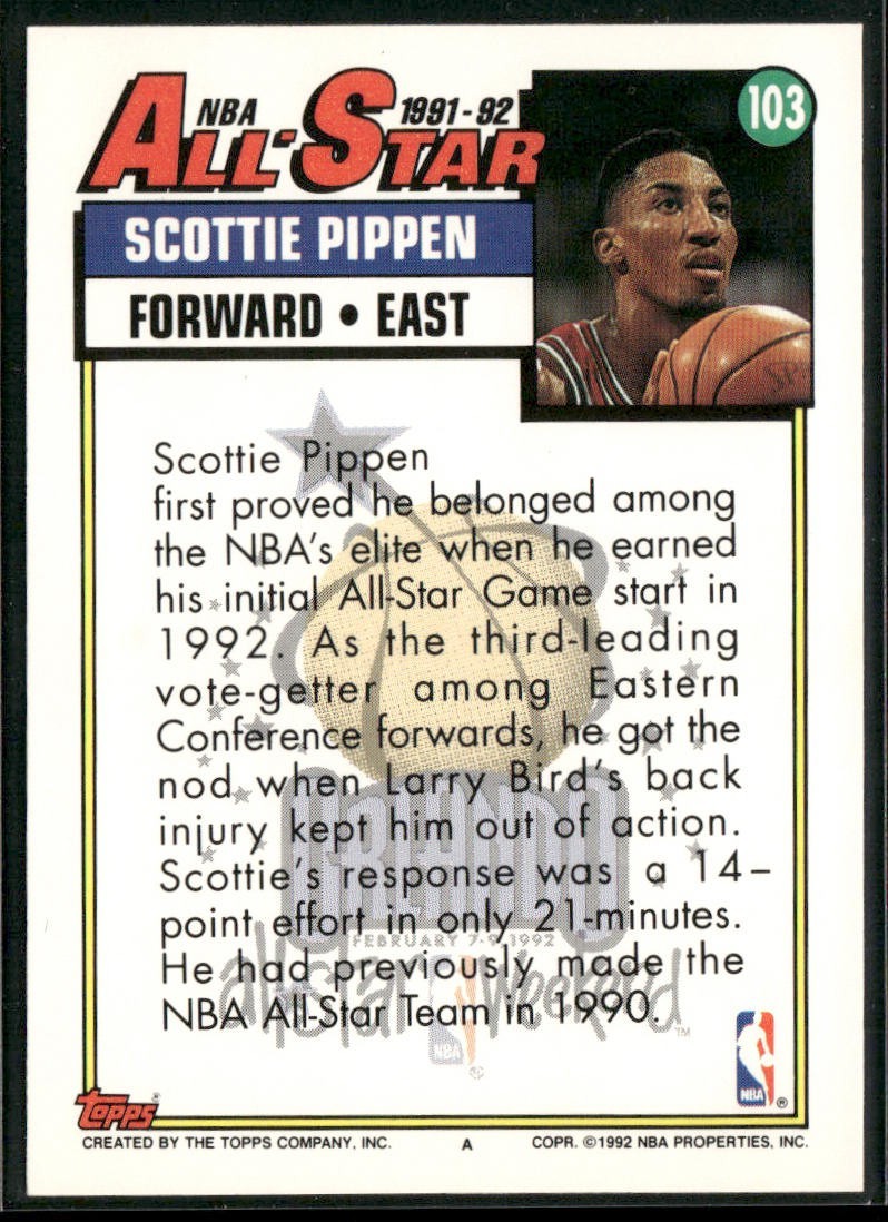 Scottie Pippen Player Lot Bundle 10 Basketball Cards SP004 Chicago Bulls back
