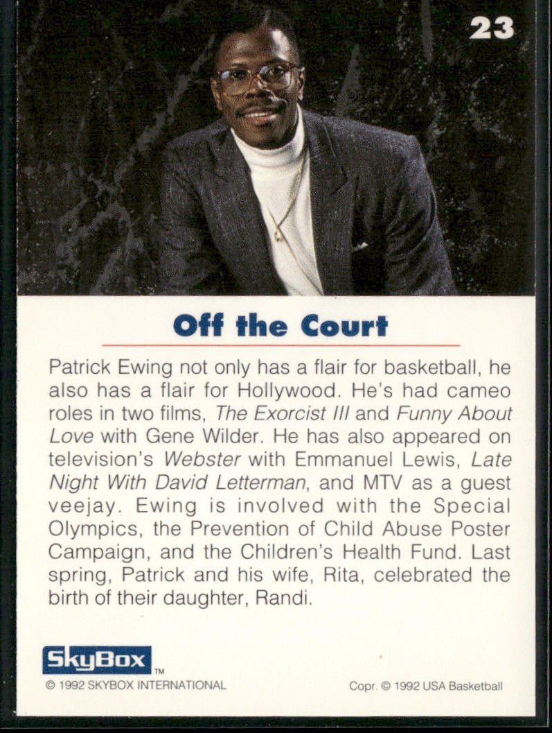Patrick Ewing Player Lot Bundle 10 Basketball Cards PE002 New York Knicks back