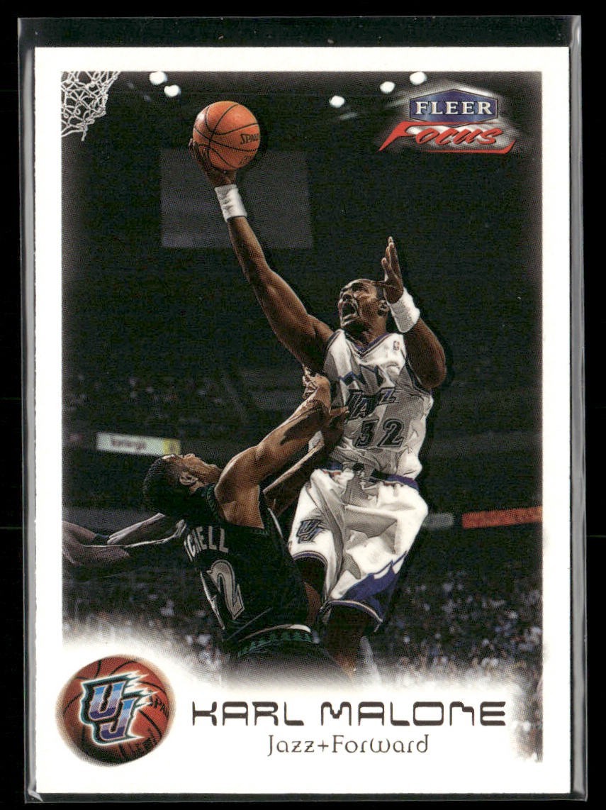 Karl Malone Player Lot Bundle 10 Basketball Cards KM003 Utah Jazz back