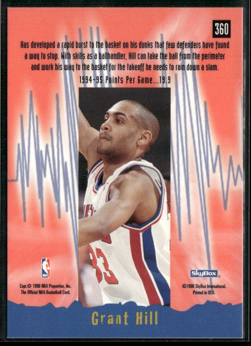 Grant Hill Player Lot Bundle 10 Basketball Cards GH001 Pistons 1 RC back