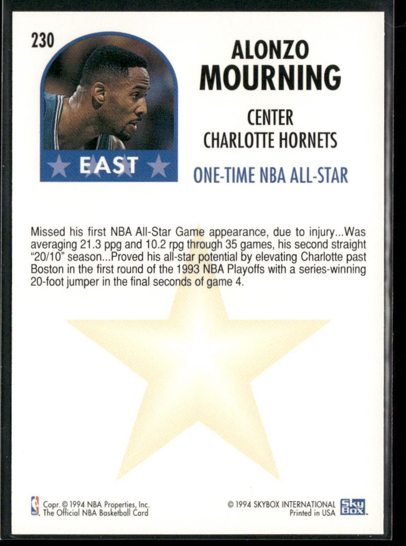 Alonzo Mourning Player Lot Bundle 10 Different Basketball Cards AM005 Heat back