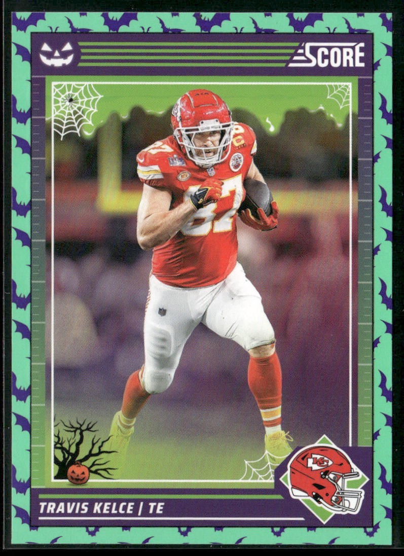 Travis Kelce Player Lot Bundle 10 Different Football Cards TK003 Chiefs back