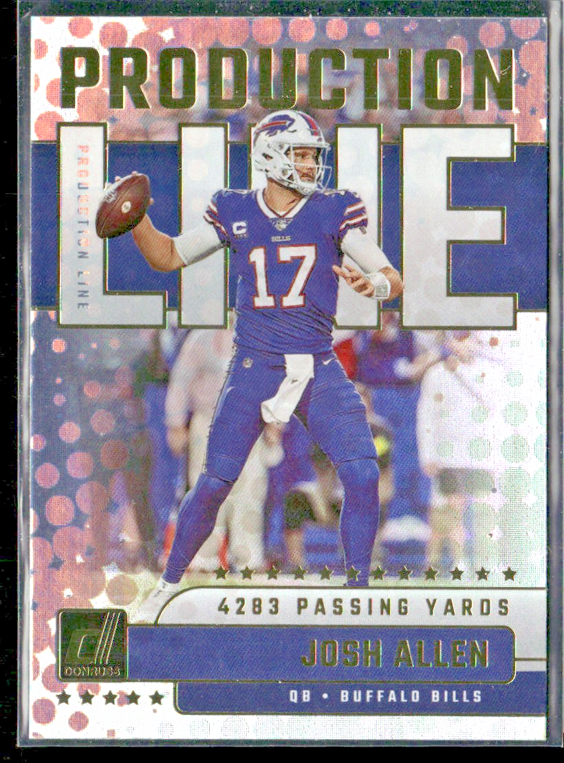 Josh Allen Player Lot Bundle 10 Different Football Cards JA001 Bills front