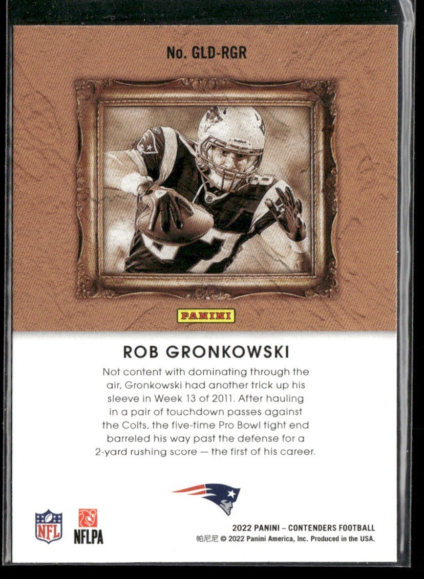 Rob Gronkowski Player Lot Bundle 10 Different Football Cards RG002 back