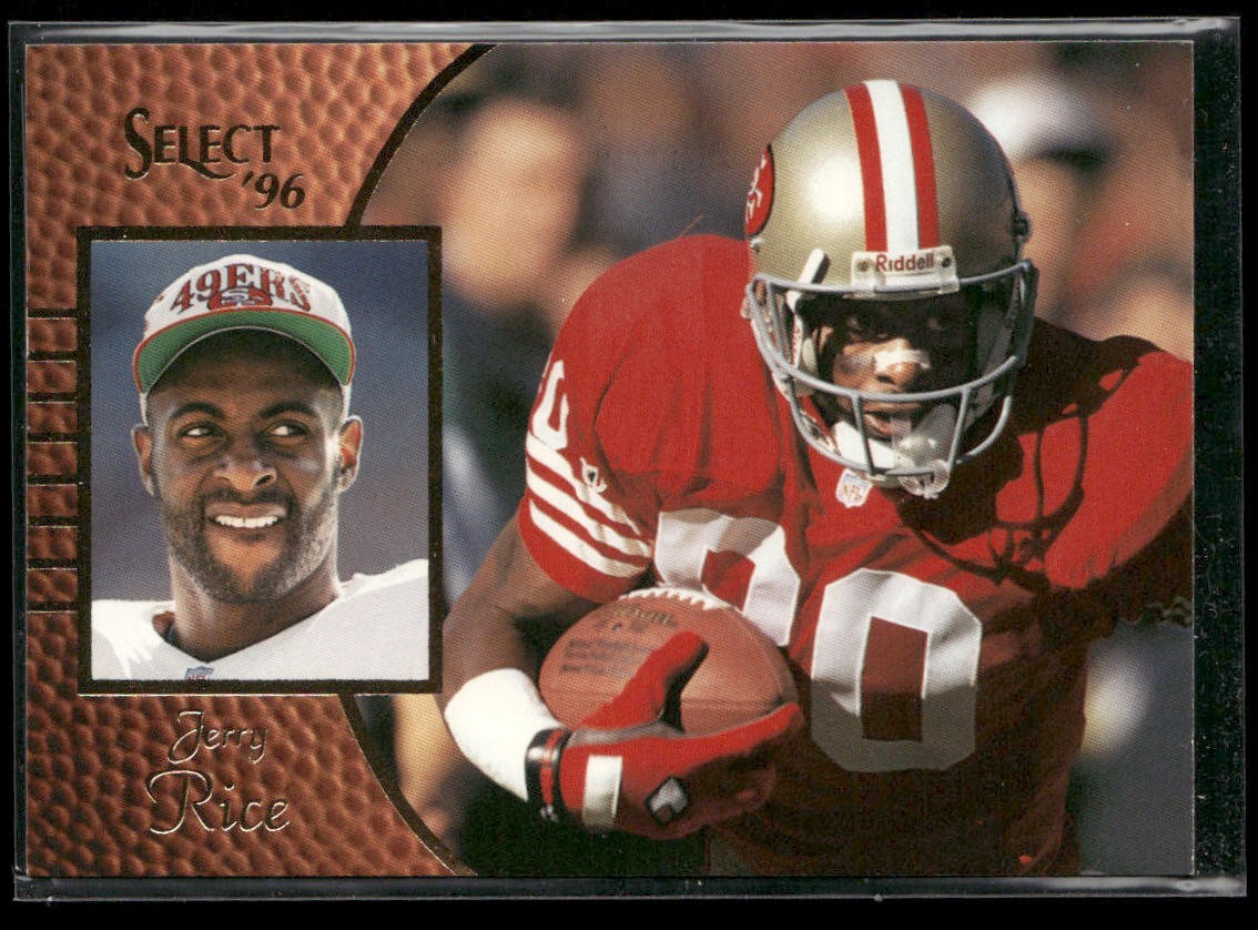 Jerry Rice Player Lot Bundle 10 Different Football Cards JR008 49ers back