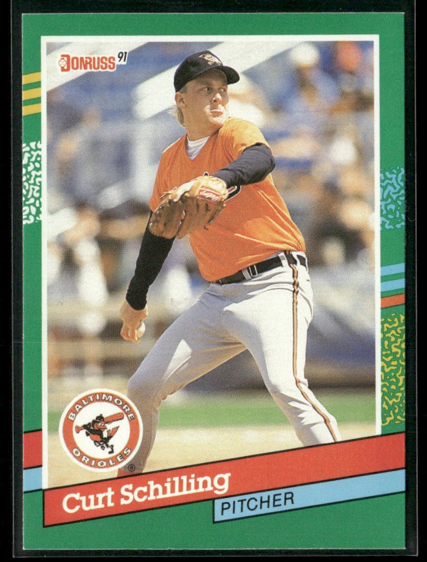 Curt Schilling Player Lot Bundle 10 Different Baseball Cards CS001 Orioles back