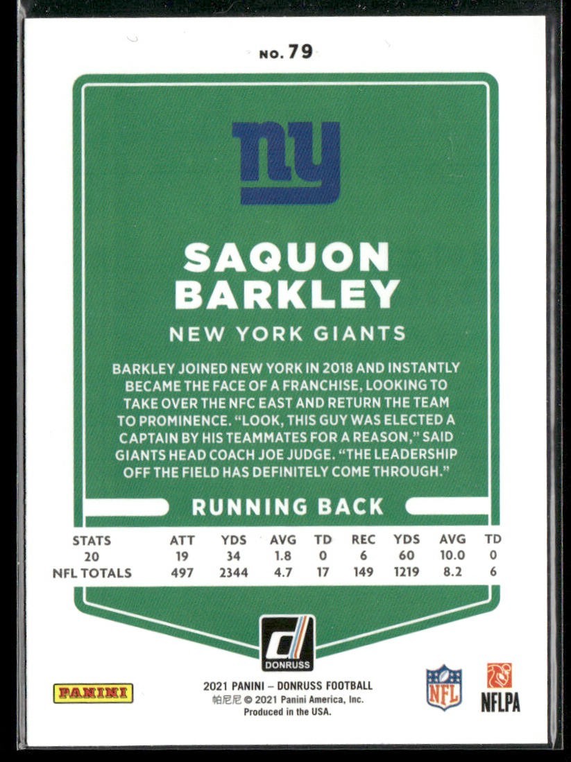 Saquon Barkley Player Lot Bundle 10 Different Football Cards SB001 Giants back