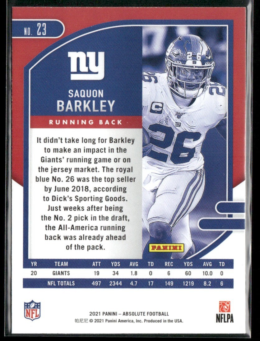 Saquon Barkley Player Lot Bundle 10 Different Football Cards SB003 Giants back