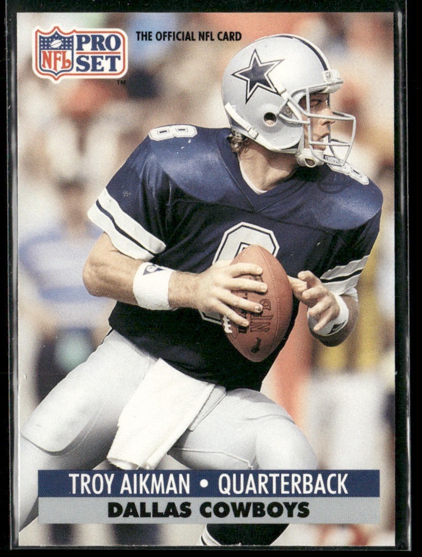 Troy Aikman Player Lot Bundle 10 Different Football Cards TA003 Cowboys back