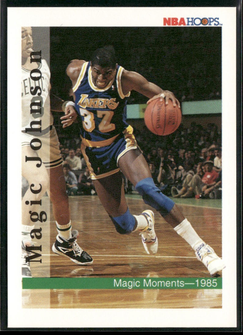Magic Johnson Player Lot Bundle 10 Basketball Cards MJ002 Lakers back