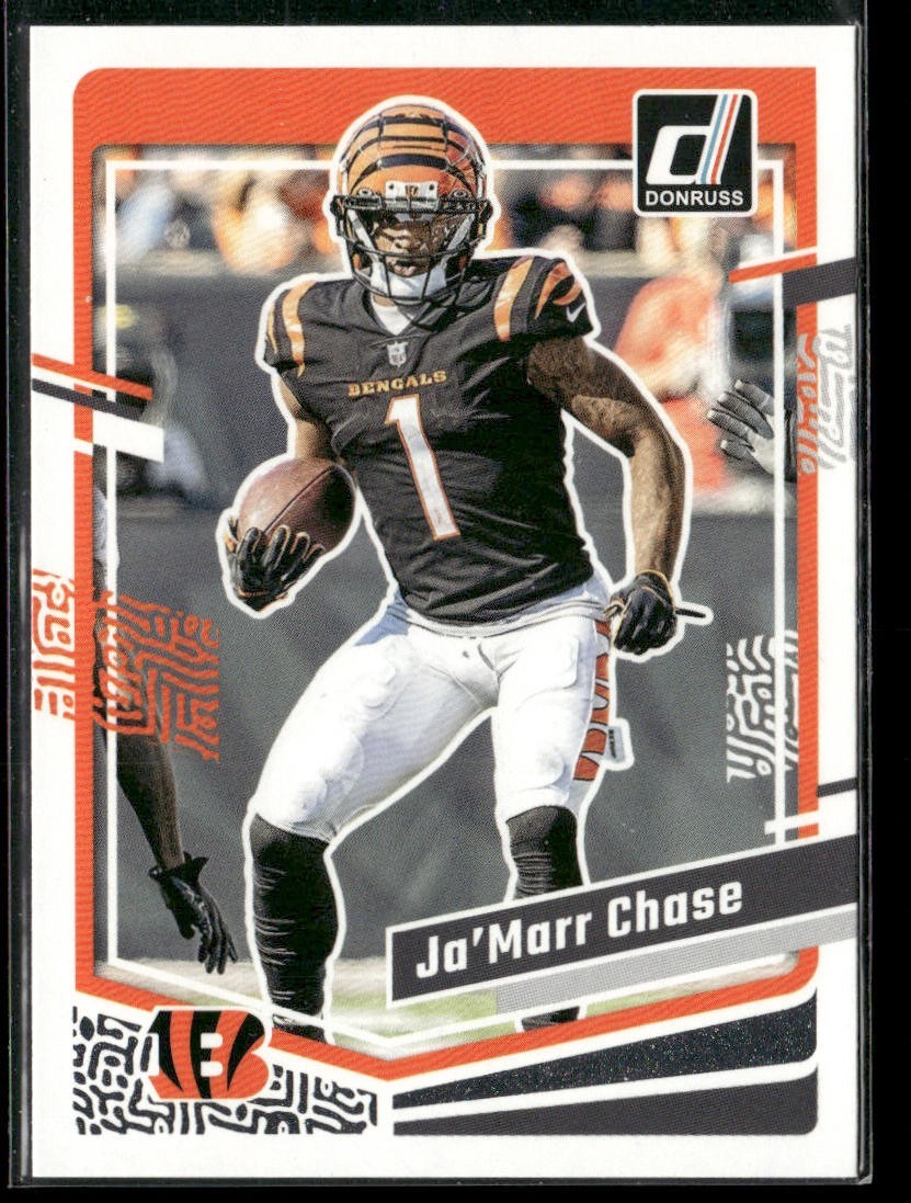 Ja'Marr Chase Player Lot Bundle 10 Different Football Cards JC001 Bengals 2 RC back
