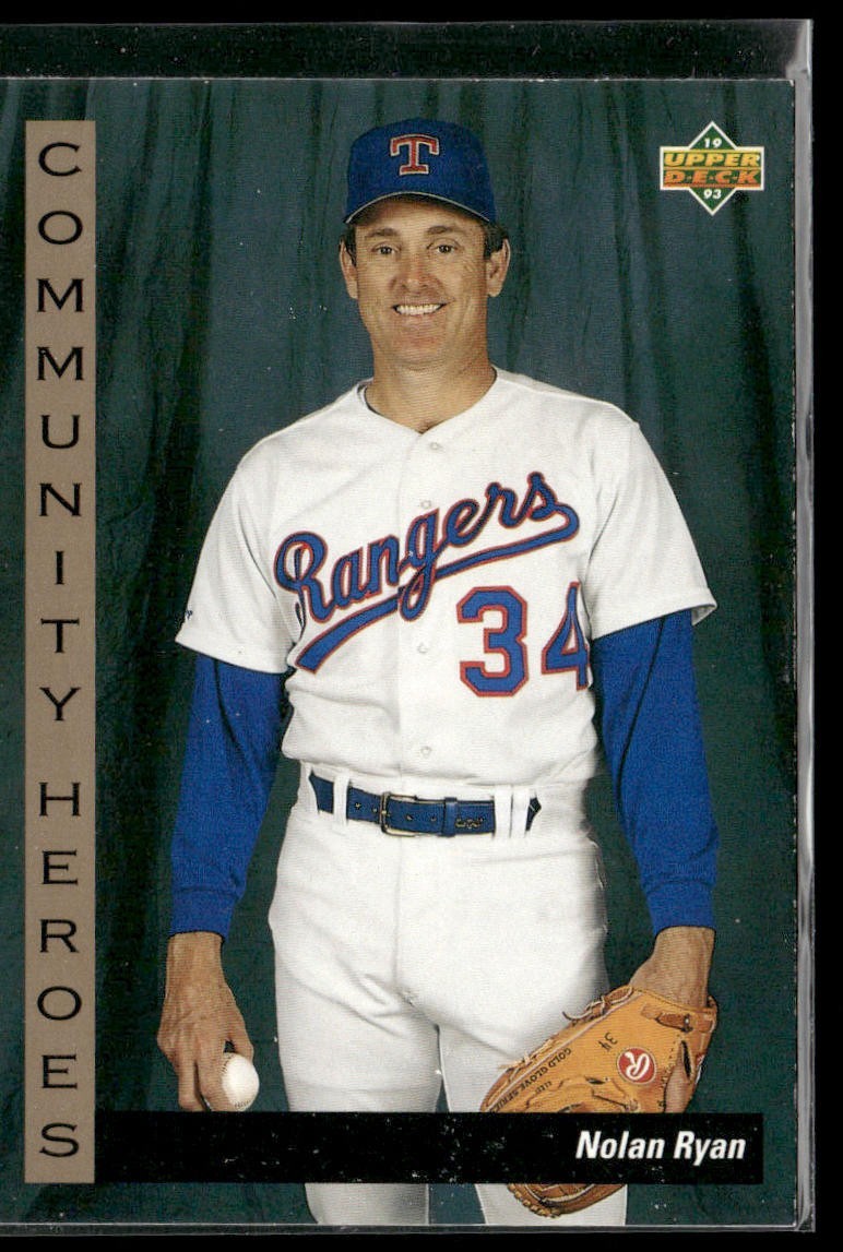 Nolan Ryan Player Lot Bundle 10 Different Baseball Cards NR001 Rangers back