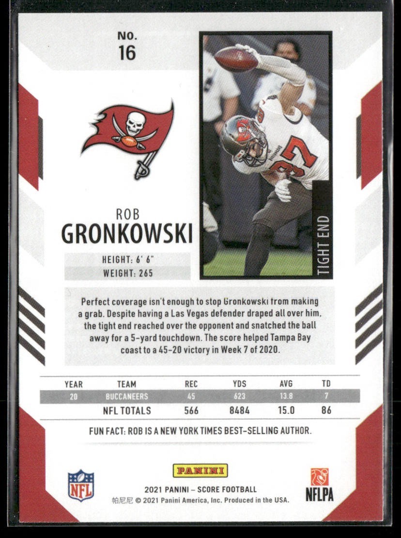 Rob Gronkowski Player Lot Bundle 10 Different Football Cards RG002 back