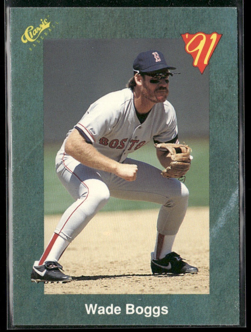 Wade Boggs Player Lot Bundle 10 Different Baseball Cards WB001 Red Sox back