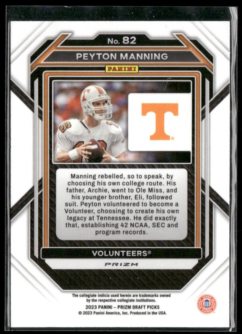 Peyton Manning Player Lot Bundle 10 Different Football Cards PM001 Colts back