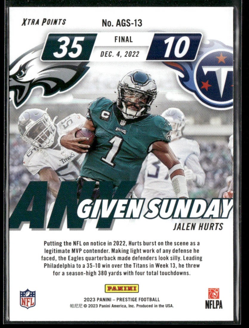 Jalen Hurts Player Lot Bundle 10 Different Football Cards JH004 Eagles back