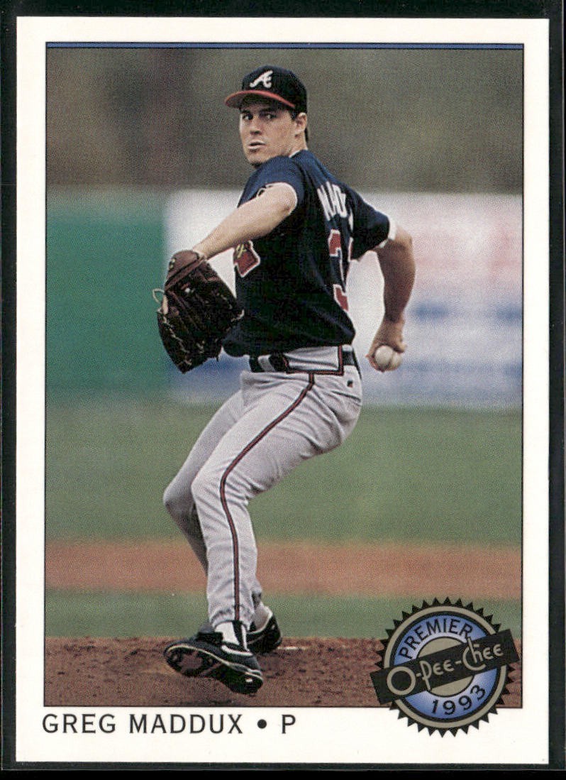Greg Maddux Player Lot Bundle 10 Different Baseball Cards GM001 Braves back