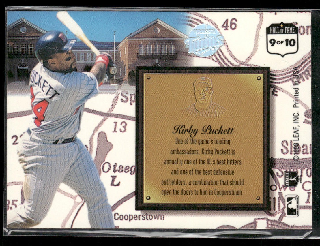 Kirby Puckett Player Lot Bundle 10 Different Baseball Cards KP002 Twins back
